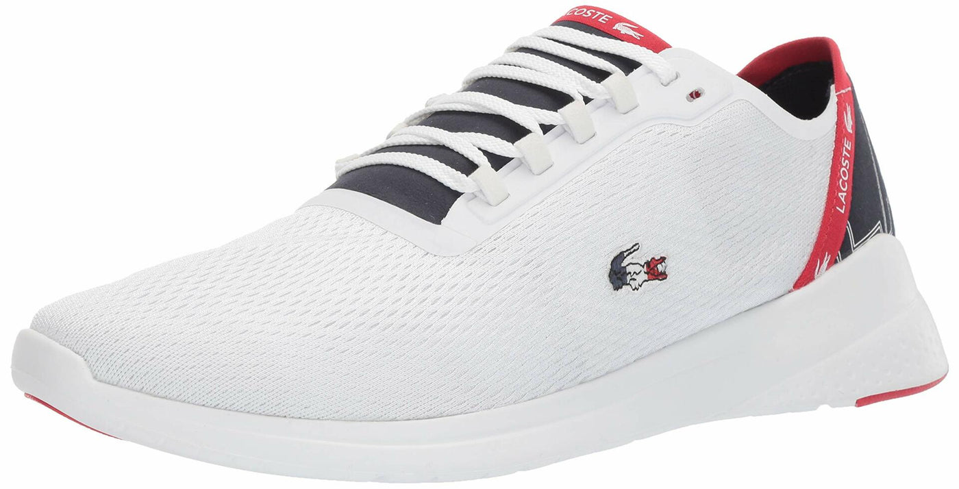 Lacoste Men's LT FIT Shoe, White/Navy/red, 11 Medium US