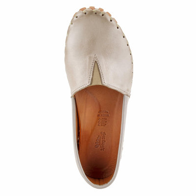 Spring Step Kathaleta-Croco Shoes for Women - Ladies Leather Booties with Rubber Outsole - Comfortable Slip-On Flat Shoes for Womens