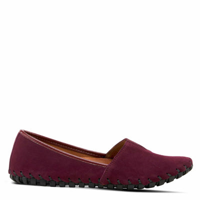 Spring Step Kathaleta-Croco Shoes for Women - Ladies Leather Booties with Rubber Outsole - Comfortable Slip-On Flat Shoes for Womens