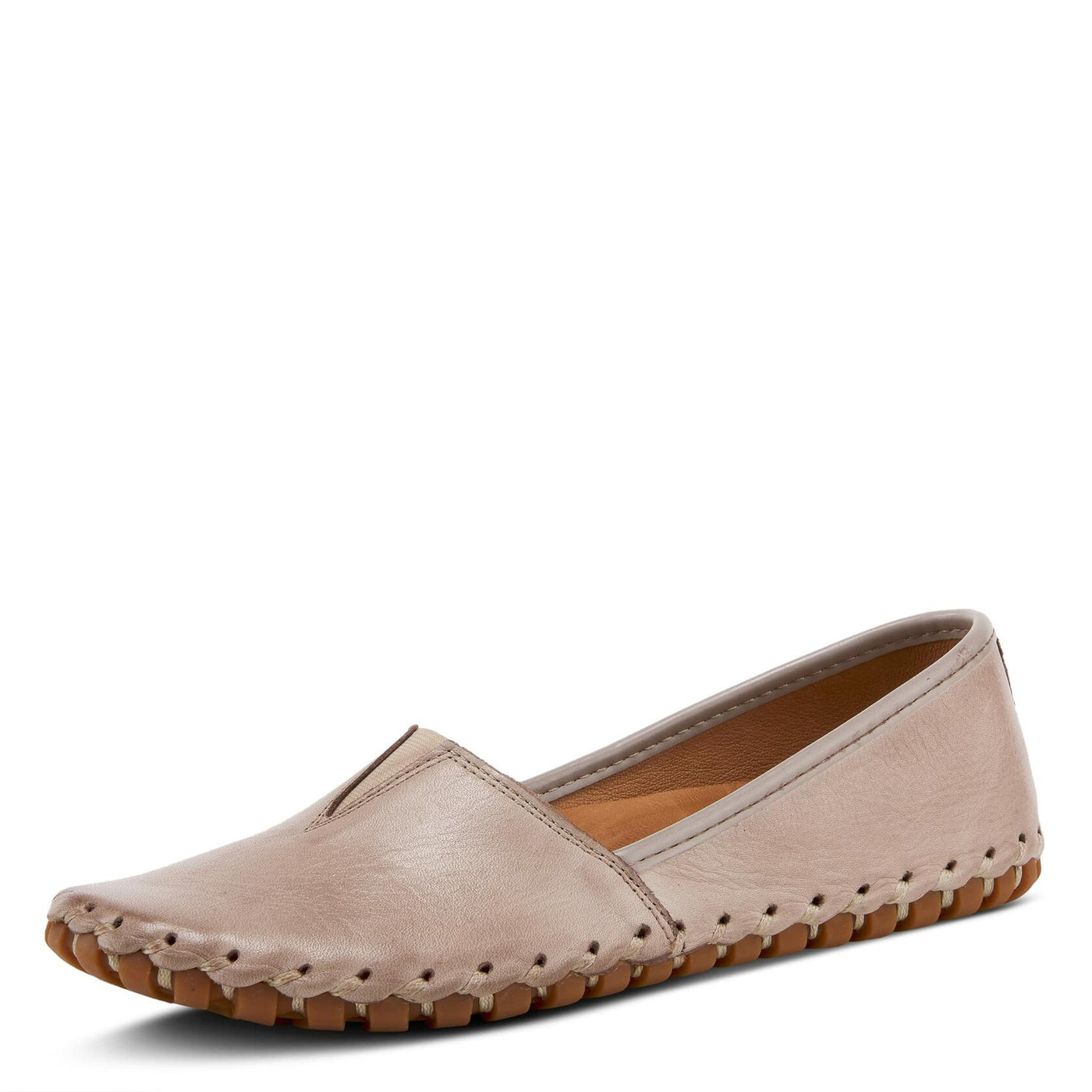Spring Step Kathaleta-Croco Shoes for Women - Ladies Leather Booties with Rubber Outsole - Comfortable Slip-On Flat Shoes for Womens