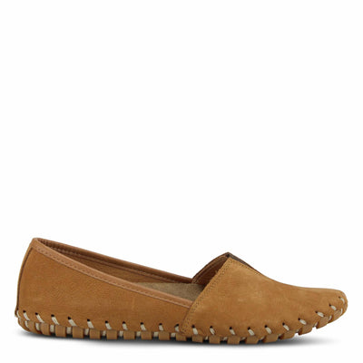 Spring Step Kathaleta Shoes for Women - Ladies Slip-On Shoes with Rubber Outsole - Comfortable Leather Shoes for Womens - Camel EU 39 / US 8.5