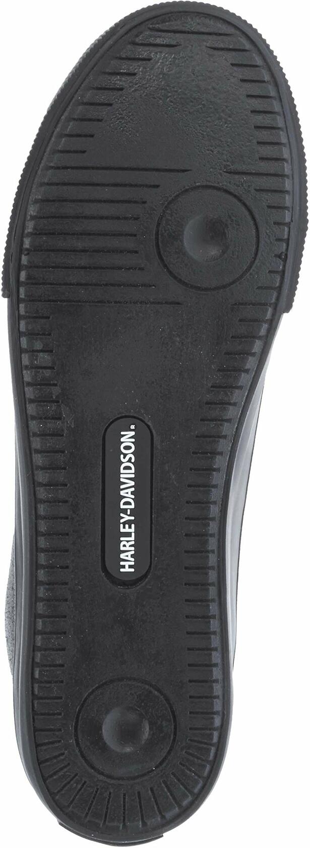 Harley-Davidson Men's Baxter Leather Motorcycle Casual Sneaker, Black/Orange, 7