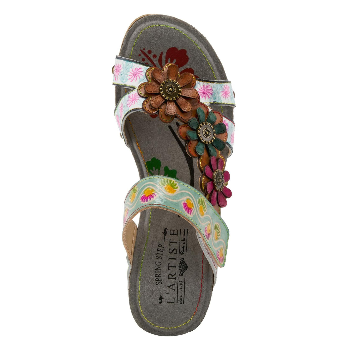 Spring Step L'Artiste Women's Delight Ankle Strap Shoe White Multi EU 36 / US 5.5-6