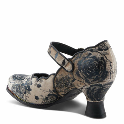Spring Step L'Artiste Adodora-Prit Mary Jane Pumps | Baroque-Inspired Velvet & Leather Heels Black Multi EU 39 / US 8.5