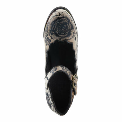 Spring Step L'Artiste Adodora-Prit Mary Jane Pumps | Baroque-Inspired Velvet & Leather Heels Black Multi EU 39 / US 8.5