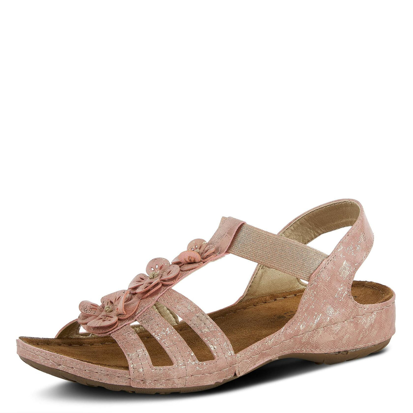 Flexus Women's ADEDE Sandal, Champagne, 8.5