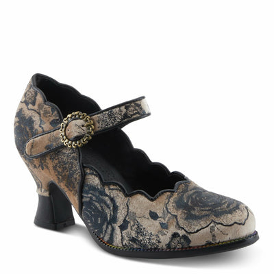 Spring Step L'Artiste Adodora-Prit Mary Jane Pumps | Baroque-Inspired Velvet & Leather Heels Black Multi EU 39 / US 8.5