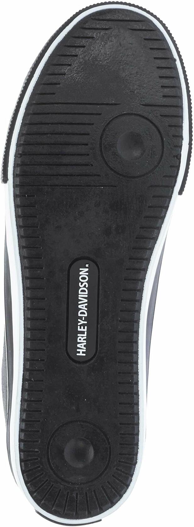 Harley-Davidson Men's Baxter Leather Motorcycle Casual Sneaker, Black/White, 9
