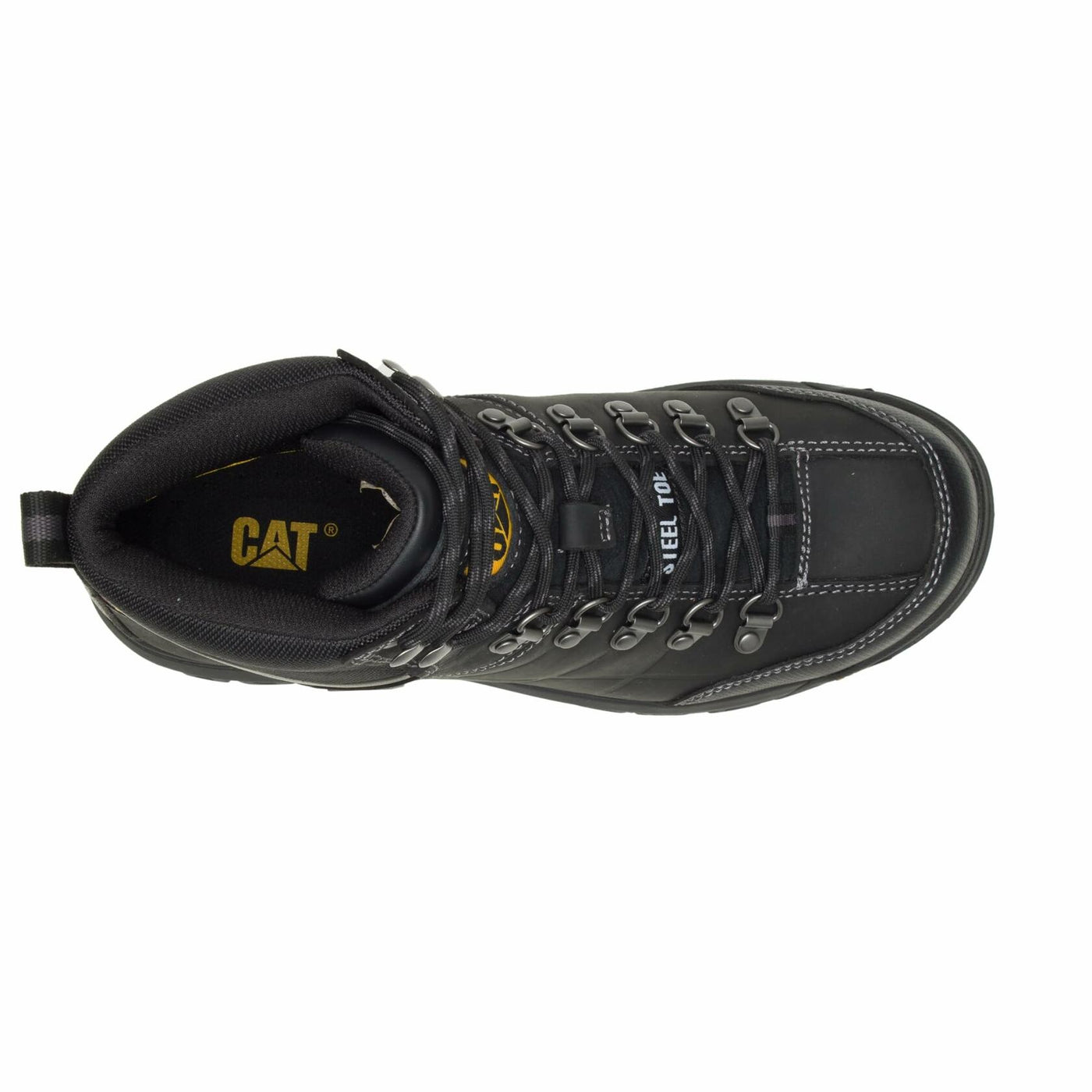 Cat Footwear Men's Threshold Waterproof Steel Toe Work Boot, Black, 6