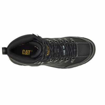 Cat Footwear Men's Threshold Waterproof Steel Toe Work Boot, Black, 6