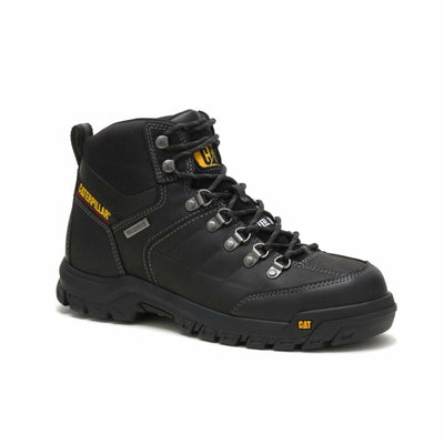 Cat Footwear Men's Threshold Waterproof Steel Toe Work Boot, Black, 6