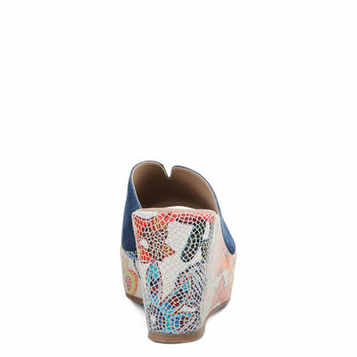 Spring Step Women's Laylani Slide Sandal Blue Suede EU 38 / US 7.5-8