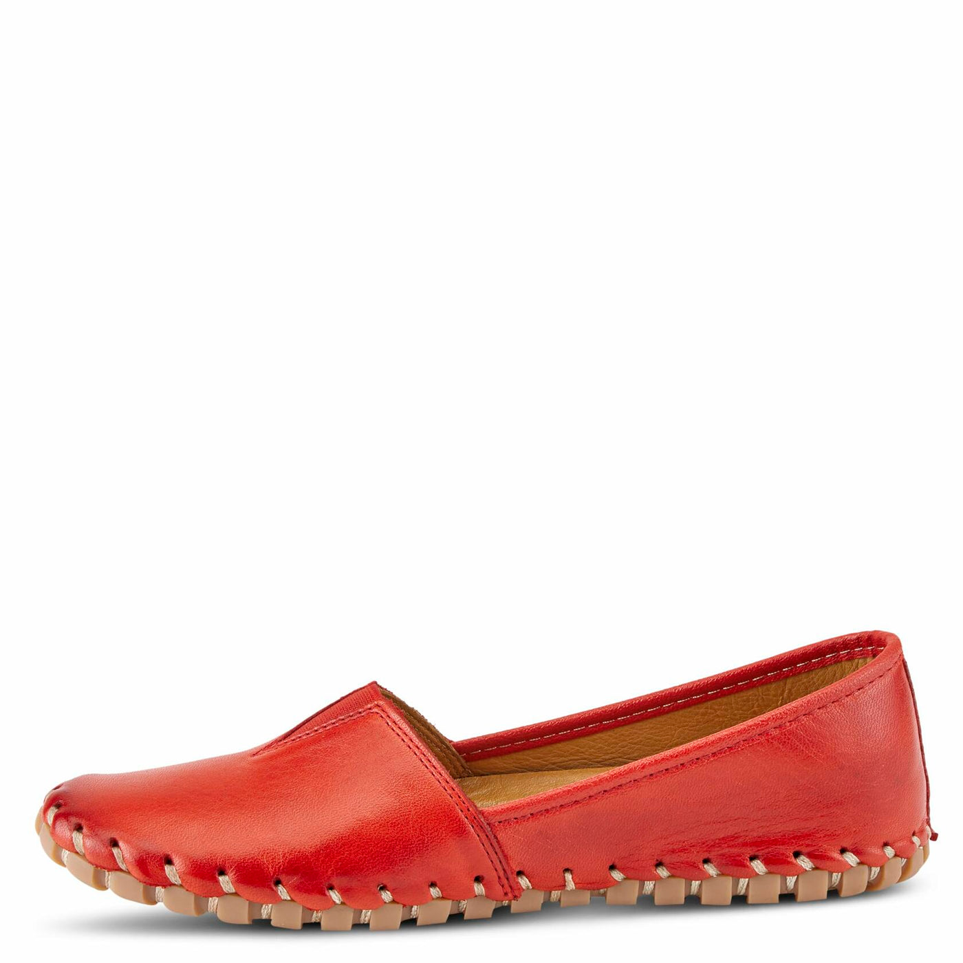 Spring Step Kathaleta Shoes for Women - Ladies Slip-On Shoes with Rubber Outsole - Comfortable Leather Shoes for Womens - Red EU 39 / US 8.5