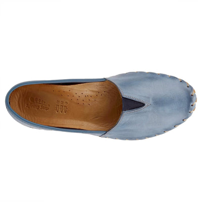 Spring Step Kathaleta-Croco Shoes for Women - Ladies Leather Booties with Rubber Outsole - Comfortable Slip-On Flat Shoes for Womens