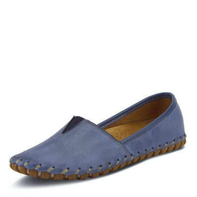Spring Step Kathaleta-Croco Shoes for Women - Ladies Leather Booties with Rubber Outsole - Comfortable Slip-On Flat Shoes for Womens