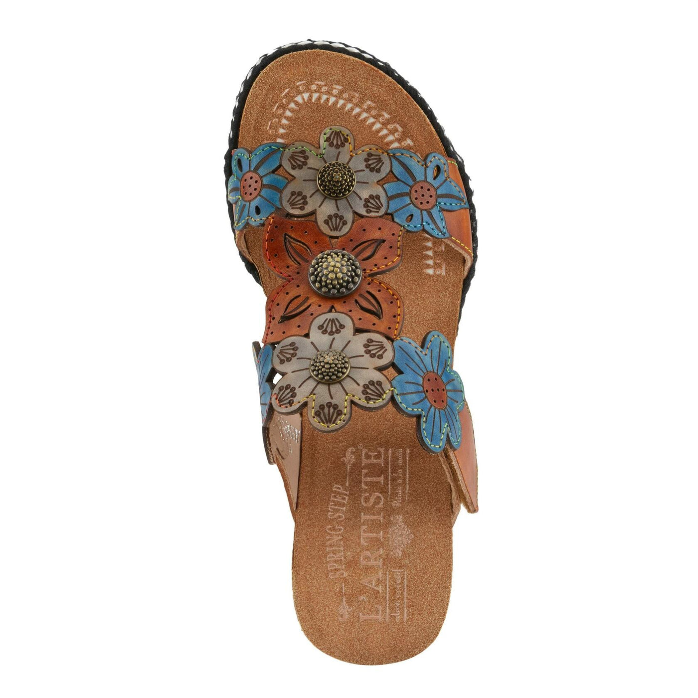 Spring Step L'Artiste Women's Damour Sandals White Multi EU 37 / US 6.5-7