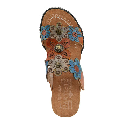 Spring Step L'Artiste Women's Damour Sandals White Multi EU 37 / US 6.5-7