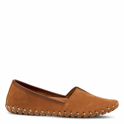 Spring Step Kathaleta Shoes for Women - Ladies Slip-On Shoes with Rubber Outsole - Comfortable Leather Shoes for Womens - Camel EU 38 / US 7.5-8