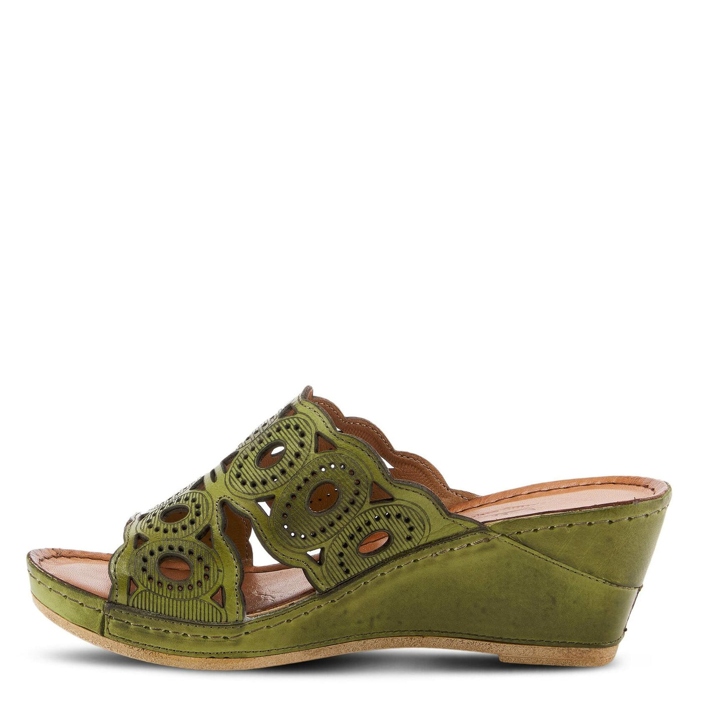 Spring Step Women's Labarnas Slide Sandal Green EU 41 / US 9.5-10