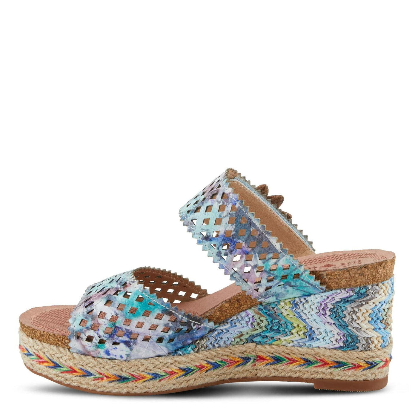 Spring Step L'Artiste Women's Evesgarden Sandals Blue Multi EU 41 / US 9.5-10