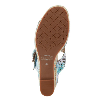 Spring Step L'Artiste Women's Evesgarden Wedge Sandal Beige Multi EU 39/8.5