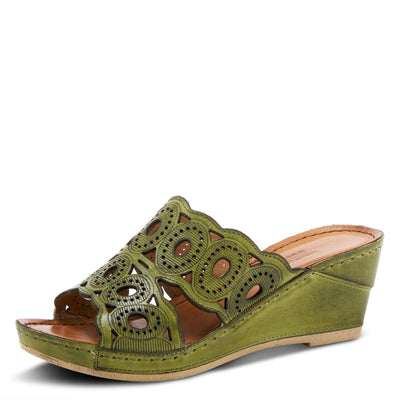 Spring Step Women's Labarnas Slide Sandal Green EU 41 / US 9.5-10