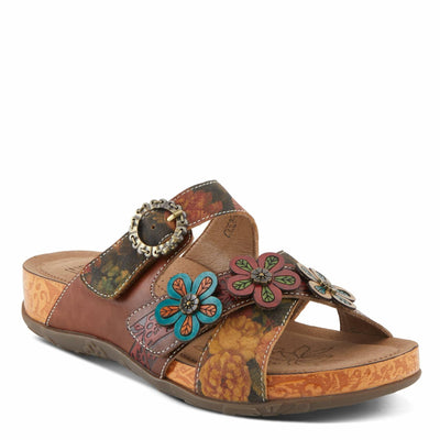L'Artiste by Spring Step Women's Caelana Sandal, Brown Multi, 5