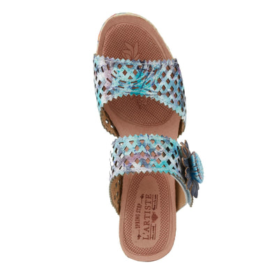 Spring Step L'Artiste Women's Evesgarden Sandals Blue Multi EU 41 / US 9.5-10