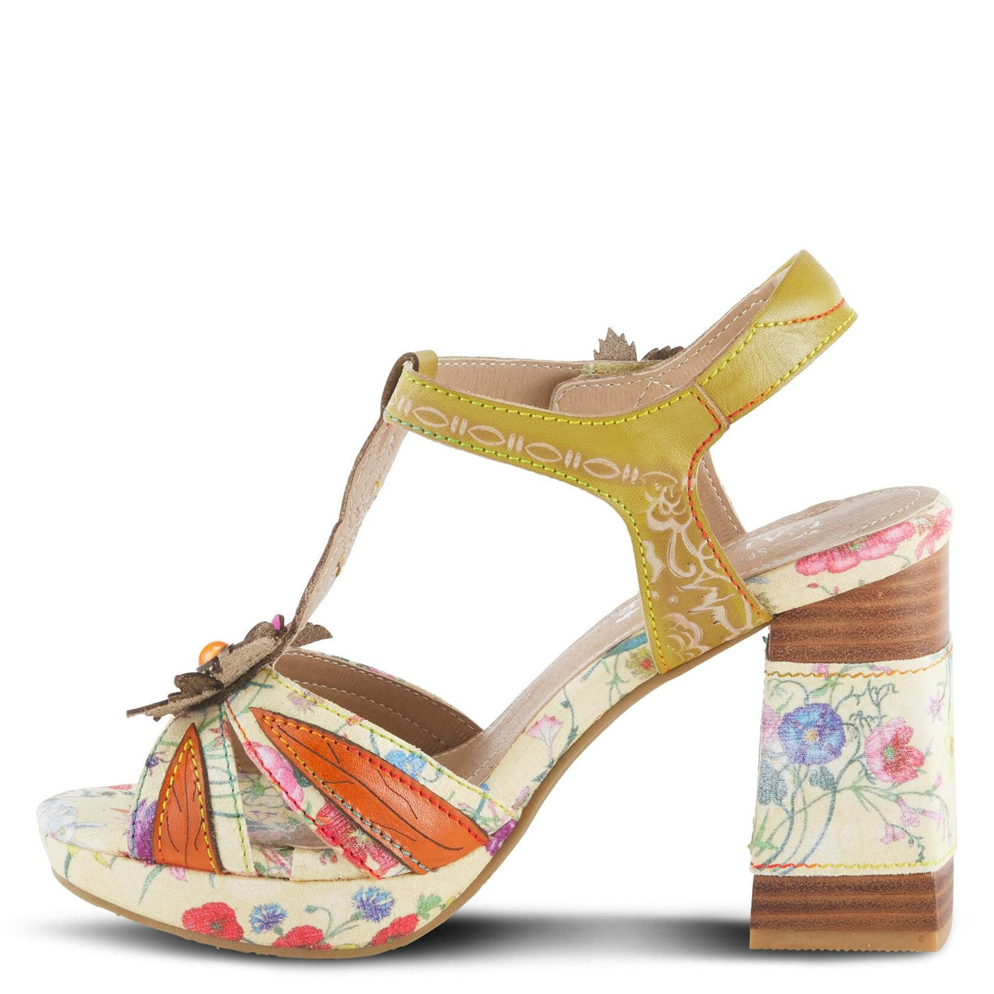 L'Artiste by Spring Step Fabuloso Yellow Multi EU 37 (US Women's 6.5-7) M