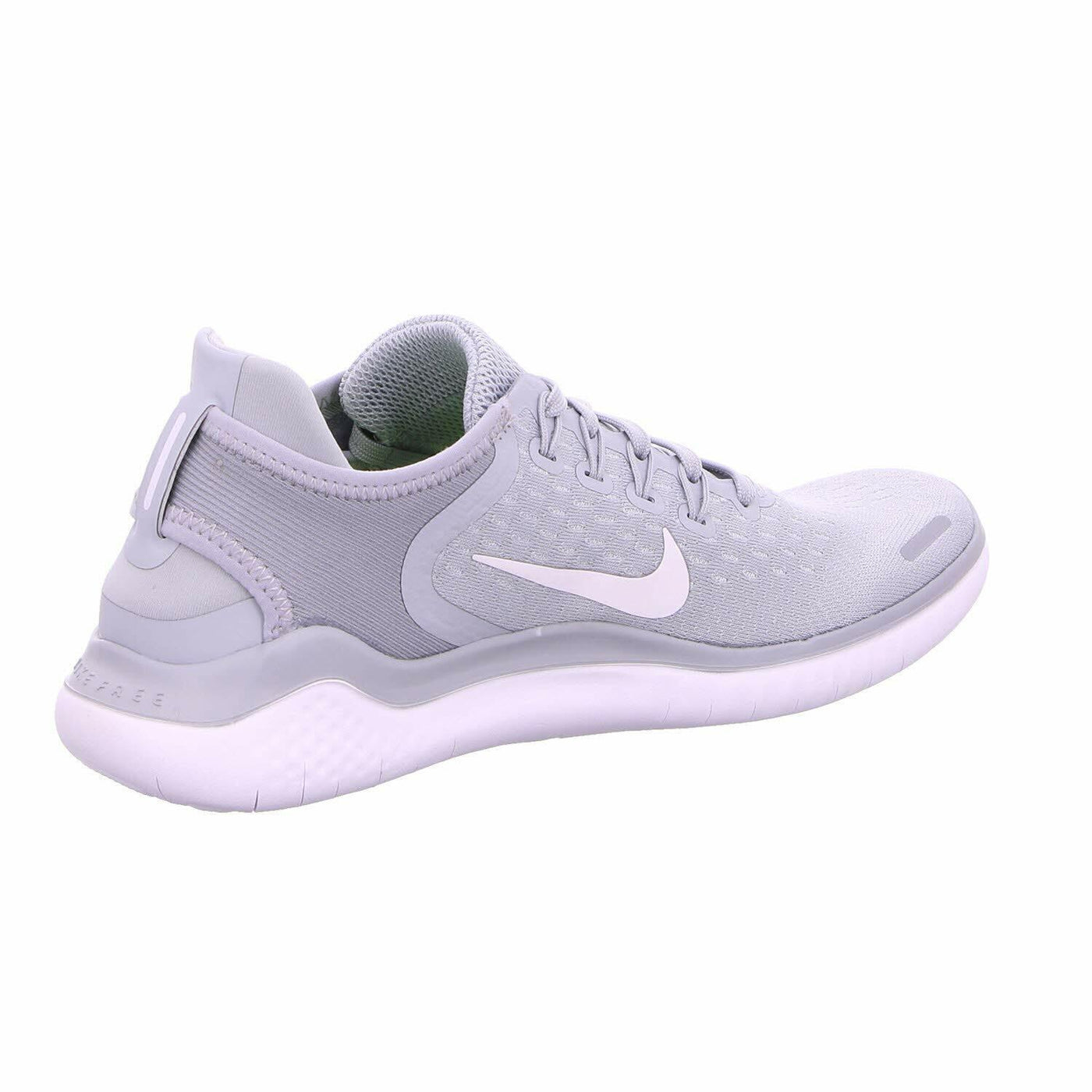 Nike Free Rn 2018 Sz 5.5 Womens Running Wolf Grey/White-White-Volt Shoes