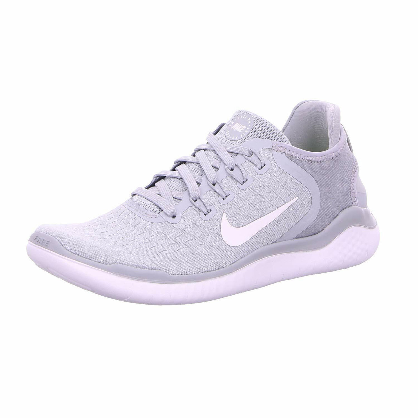 Nike Free Rn 2018 Sz 5.5 Womens Running Wolf Grey/White-White-Volt Shoes