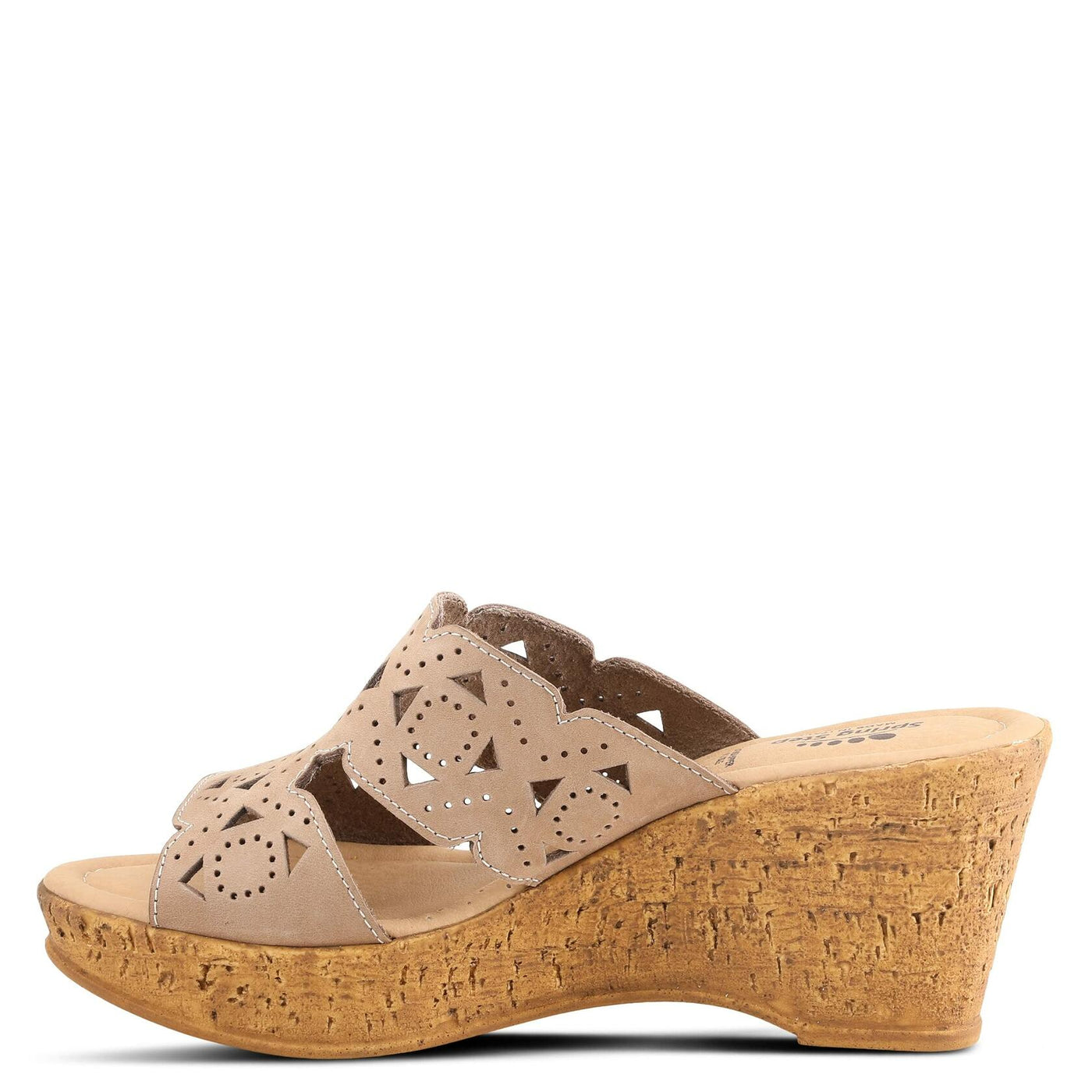 Spring Step Women's Flamyo Slide Sandal Beige Nubuck EU 38 / US 7.5-8