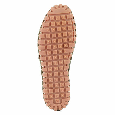 Spring Step Kathaleta Shoes for Women - Ladies Slip-On Shoes with Rubber Outsole - Comfortable Leather Shoes for Womens - Olive Green EU 41 / US 9.5-10