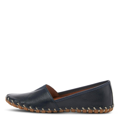 Spring Step Kathaleta Shoes for Women - Ladies Slip-On Shoes with Rubber Outsole - Comfortable Leather Shoes for Womens - Navy EU 43 / US 11.5-12