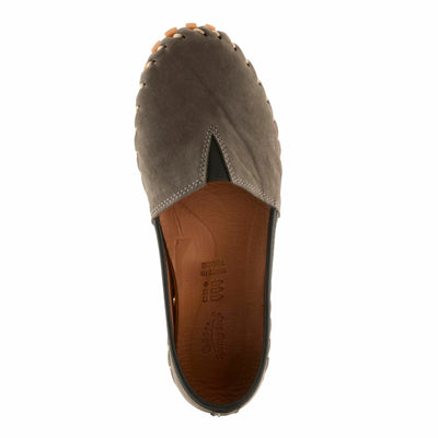 Spring Step Kathaleta Shoes for Women - Ladies Slip-On Shoes with Rubber Outsole - Comfortable Leather Shoes for Womens - Grey EU 43 / US 11.5-12