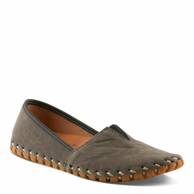 Spring Step Kathaleta Shoes for Women - Ladies Slip-On Shoes with Rubber Outsole - Comfortable Leather Shoes for Womens - Grey EU 43 / US 11.5-12