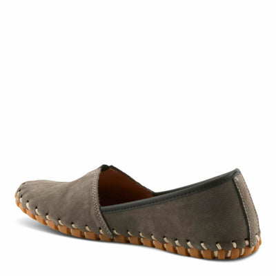 Spring Step Kathaleta Shoes for Women - Ladies Slip-On Shoes with Rubber Outsole - Comfortable Leather Shoes for Womens - Grey EU 43 / US 11.5-12