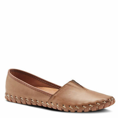 Spring Step Kathaleta Shoes for Women - Ladies Slip-On Shoes with Rubber Outsole - Comfortable Leather Shoes for Womens - Brown EU 43 / US 11.5-12