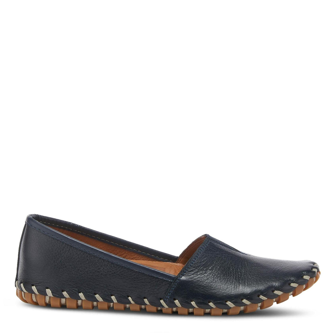 Spring Step Kathaleta Shoes for Women - Ladies Slip-On Shoes with Rubber Outsole - Comfortable Leather Shoes for Womens - Navy EU 43 / US 11.5-12