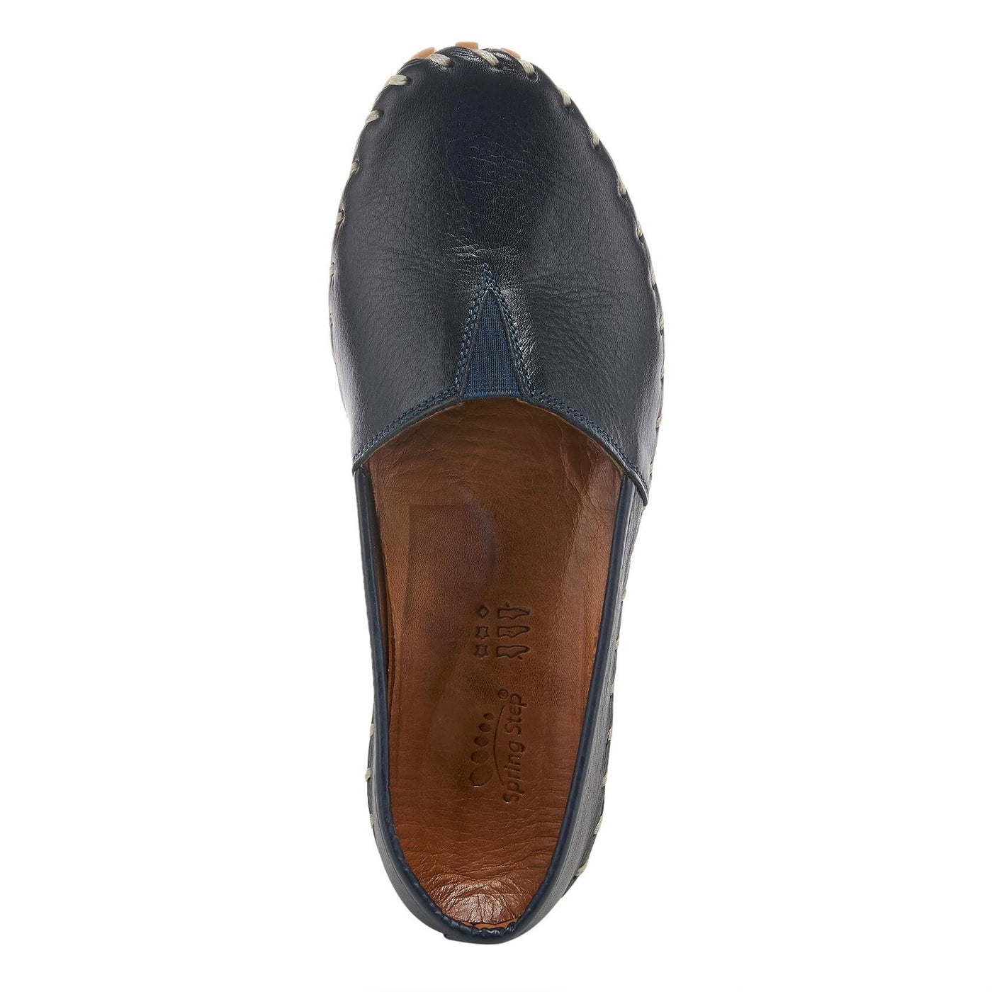 Spring Step Kathaleta Shoes for Women - Ladies Slip-On Shoes with Rubber Outsole - Comfortable Leather Shoes for Womens - Navy EU 43 / US 11.5-12