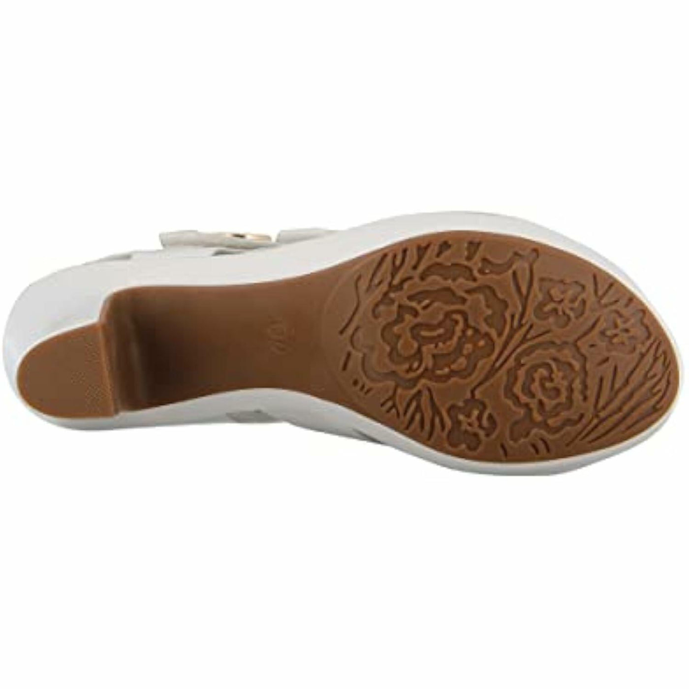 PATRIZIA Spring Step Triodee Sandals for Women - Ladies Casual Platform Sandal with Adjustable Straps- Slip-On Womens Sandals for Formal Event, Outdoor Party - White EU 41 M/US 9.5-10