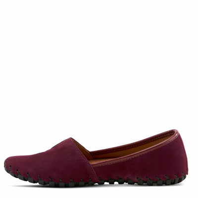 Spring Step Kathaleta Shoes for Women - Ladies Slip-On Shoes with Rubber Outsole - Comfortable Leather Shoes for Womens - Bordeaux EU 43 / US 11.5-12