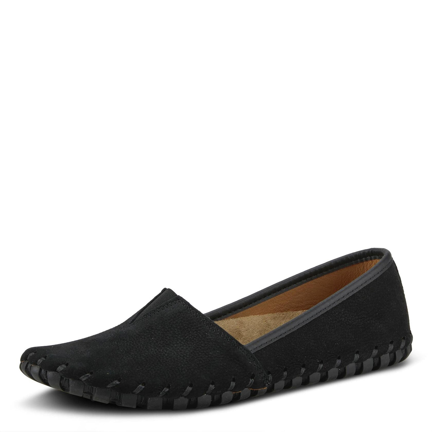 Spring Step Kathaleta-Croco Shoes for Women - Ladies Leather Booties with Rubber Outsole - Comfortable Slip-On Flat Shoes for Womens