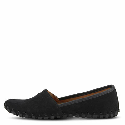 Spring Step Kathaleta-Croco Shoes for Women - Ladies Leather Booties with Rubber Outsole - Comfortable Slip-On Flat Shoes for Womens