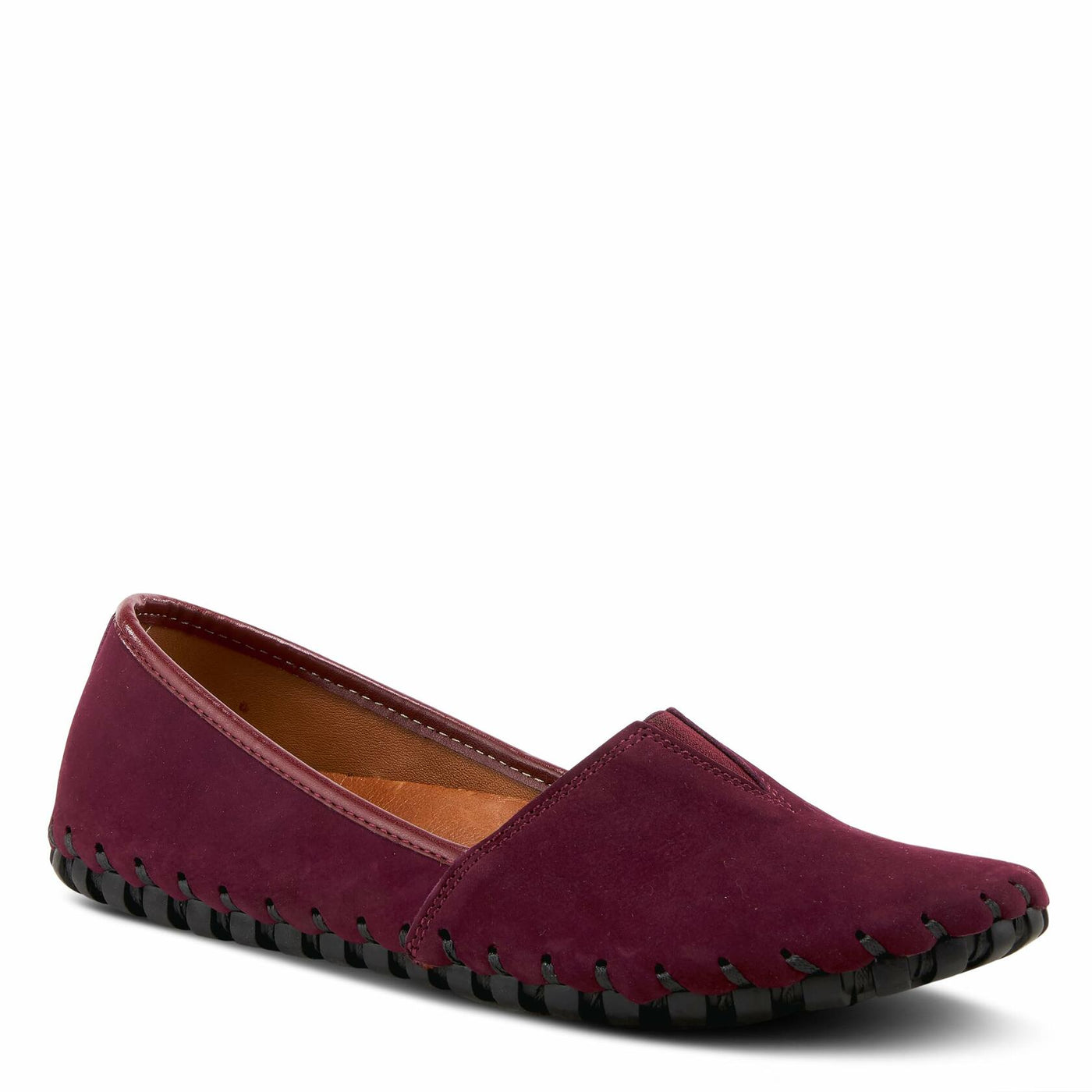 Spring Step Kathaleta Shoes for Women - Ladies Slip-On Shoes with Rubber Outsole - Comfortable Leather Shoes for Womens - Bordeaux EU 43 / US 11.5-12