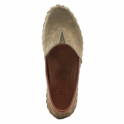 Spring Step Kathaleta Shoes for Women - Ladies Slip-On Shoes with Rubber Outsole - Comfortable Leather Shoes for Womens - Dark Olive EU 40 / US 9