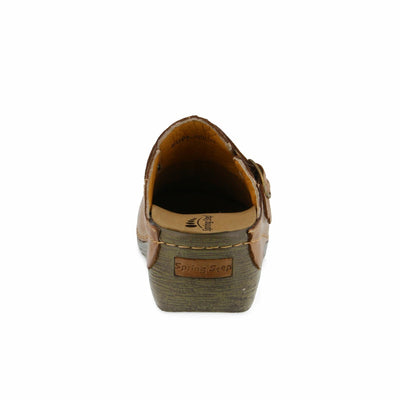Spring Step Happy Mule Clogs for Women - Ladies Slip-On Clogs with Ajdustable Straps - Comfortable Slip-On Loafers for Women - Medium Brown EU 41 / US 9.5-10