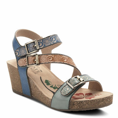 L'Artiste by Spring Step Women's Tanja Sandal, Mint Green Multi, 9.5-10