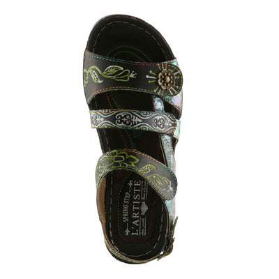 L’Artiste by Spring Step Women's Sumacah-bm Slide Sandal, Black/Multi, 42 EU/10.5-11 M US