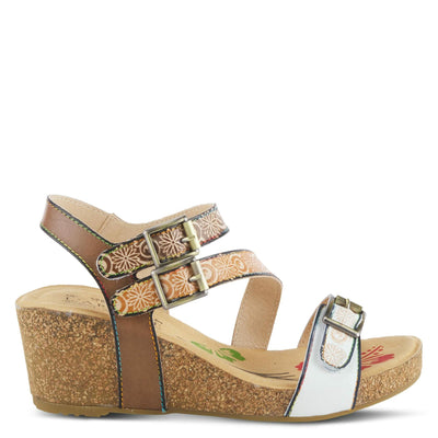 L'Artiste by Spring Step Women's Tanja Sandal, White Multi, 9.5-10
